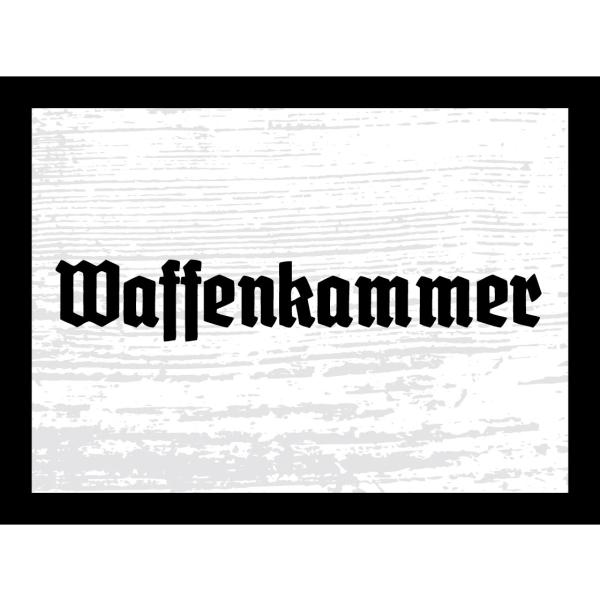 Blechschild - Waffenkammer