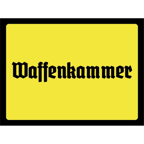 Blechschild - Waffenkammer