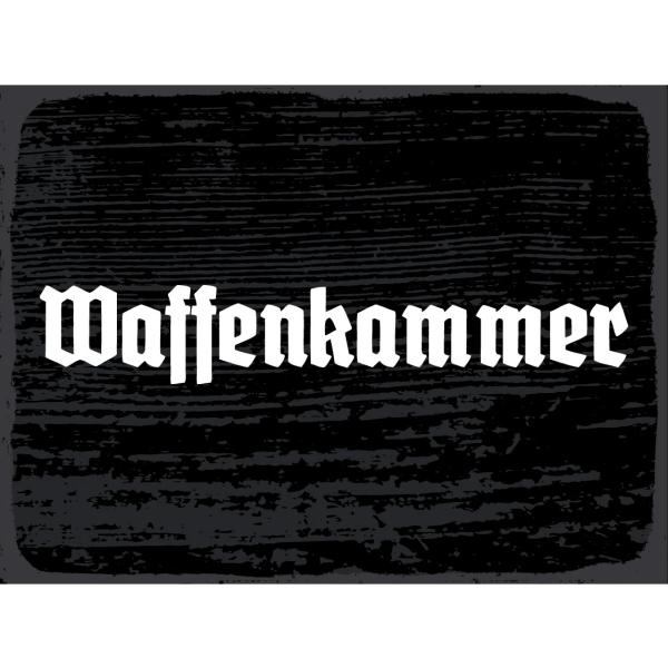 Blechschild - Waffenkammer