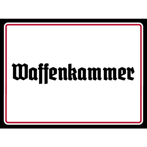 Blechschild - Waffenkammer