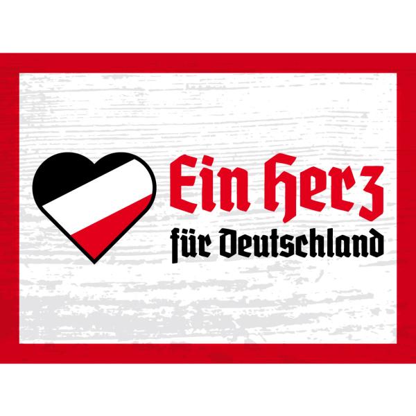 Blechschild - Ein Herz für Deutschland