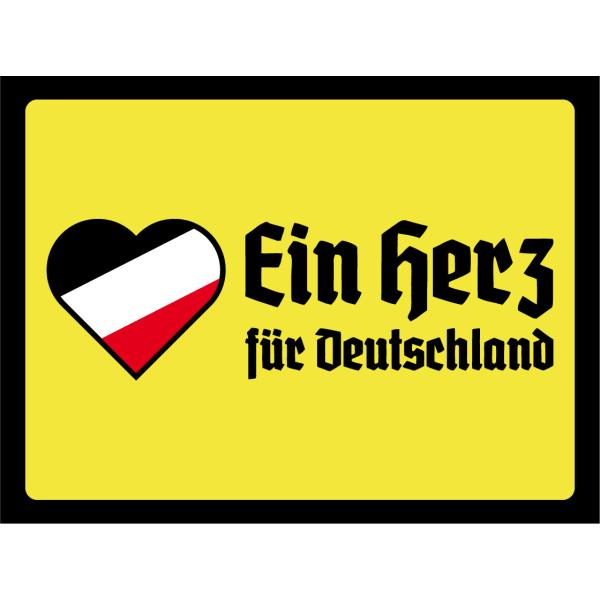 Blechschild - Ein Herz für Deutschland