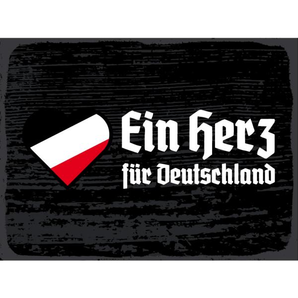 Blechschild - Ein Herz für Deutschland