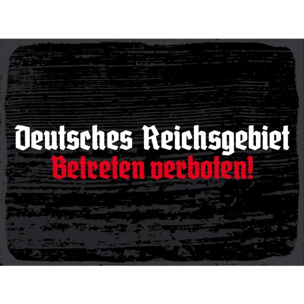 Blechschild - Reichsgebiet