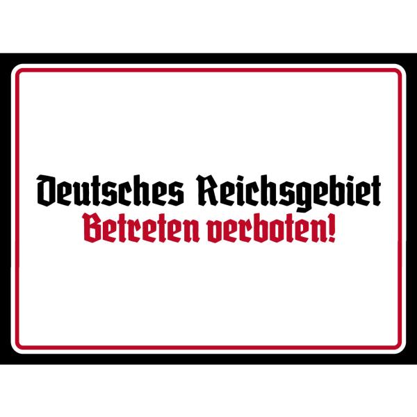 Blechschild - Reichsgebiet