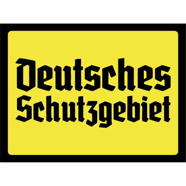 Blechschild - D. Schutzgebiet