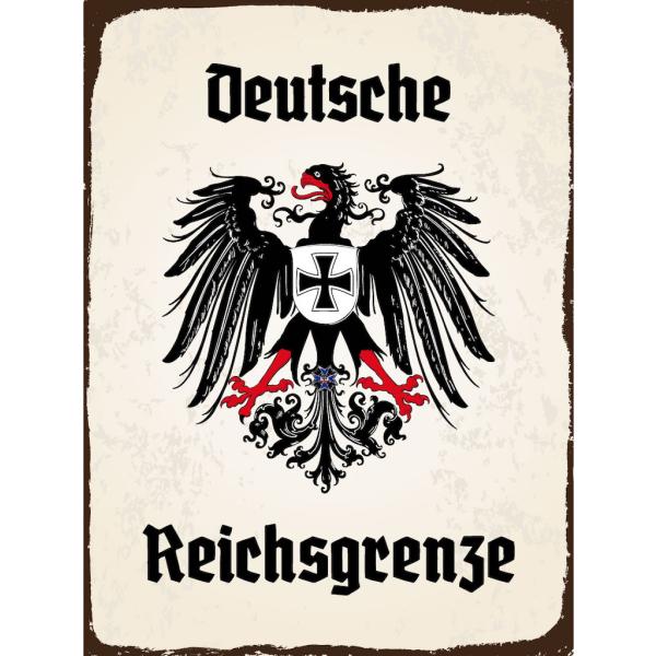 Blechschild - Adler Reichtsgrenze