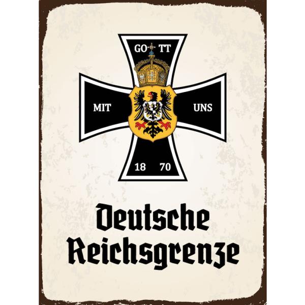 Blechschild - EK D. Reichsgrenze