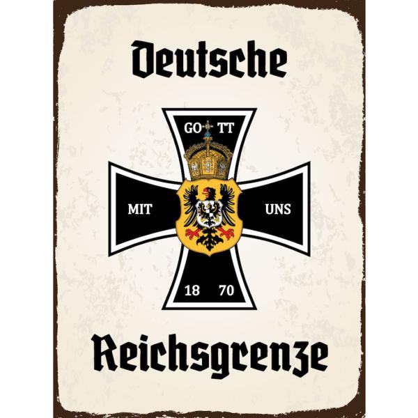 Blechschild - EK Reichtsgrenze