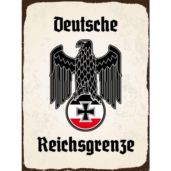 Blechschild - Adler Reichtsgrenze