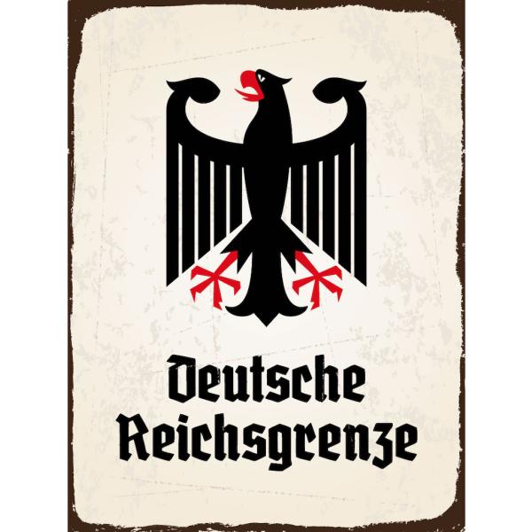 Blechschild - Adler D. Reichsgrenze