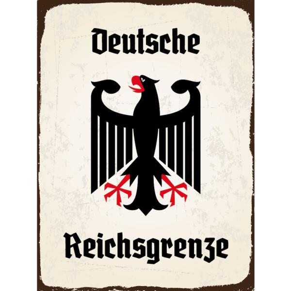 Blechschild - Adler Reichtsgrenze