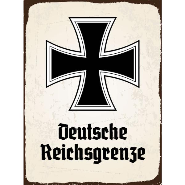 Blechschild - EK D. Reichsgrenze