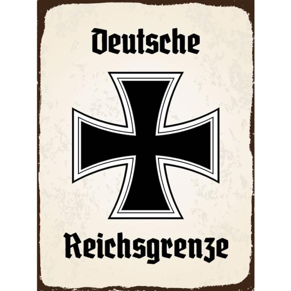 Blechschild - EK Reichtsgrenze