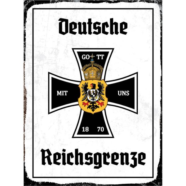 Blechschild - EK Reichtsgrenze