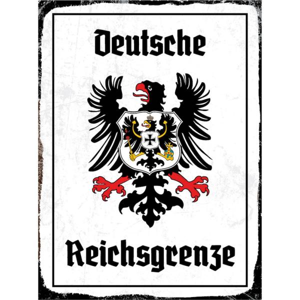 Blechschild - Adler Reichtsgrenze