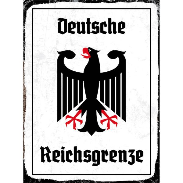 Blechschild - Adler Reichtsgrenze