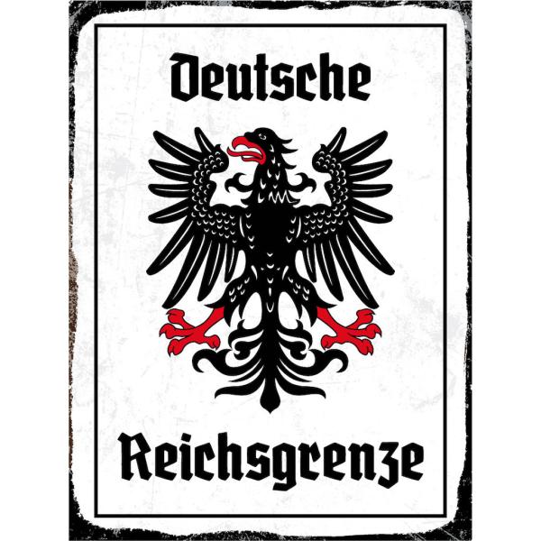 Blechschild - Adler Reichtsgrenze