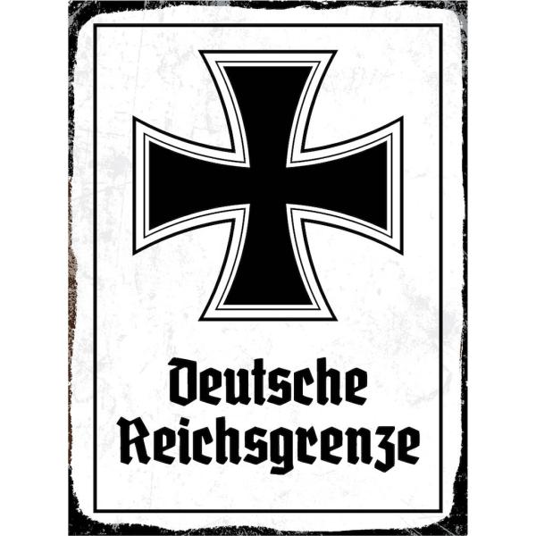 Blechschild - EK D. Reichsgrenze