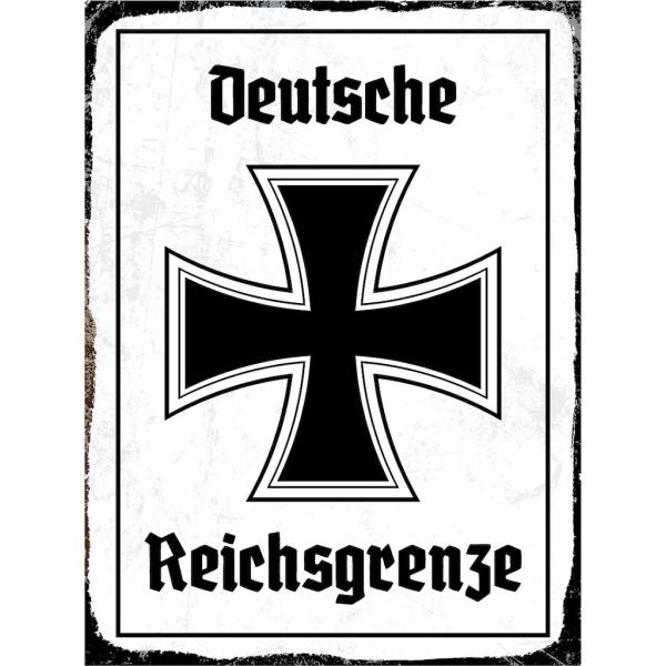 Blechschild - EK Reichtsgrenze