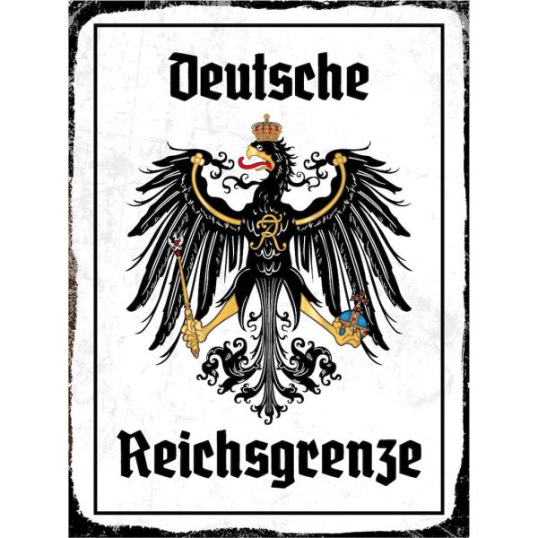 Blechschild - Adler Reichtsgrenze