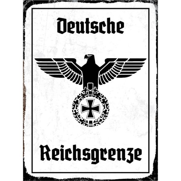 Blechschild - Adler Reichtsgrenze