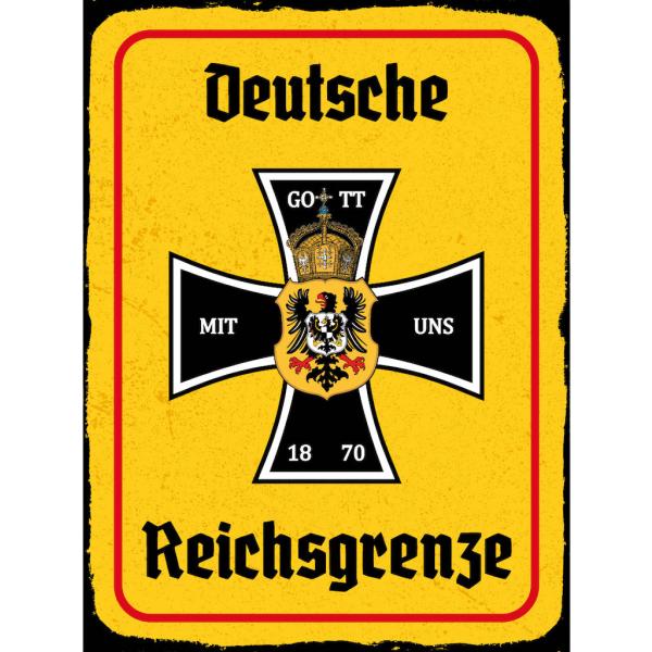 Blechschild - EK Reichtsgrenze