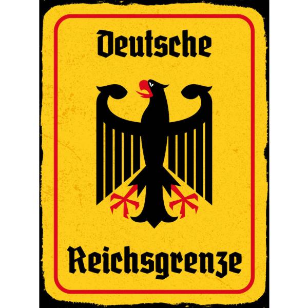 Blechschild - Adler Reichtsgrenze