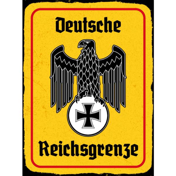 Blechschild - Adler Reichtsgrenze