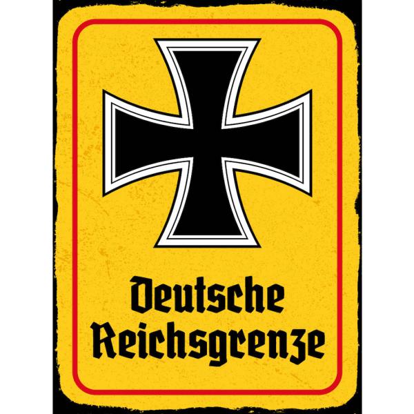 Blechschild - EK D. Reichsgrenze