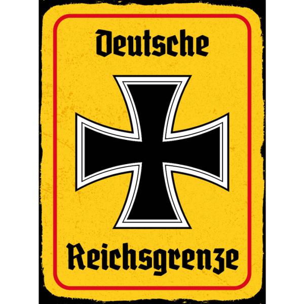 Blechschild - EK Reichtsgrenze