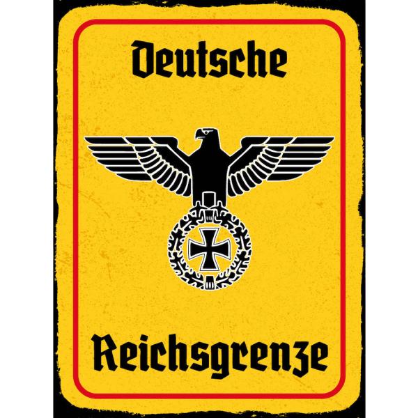 Blechschild - Adler Reichtsgrenze