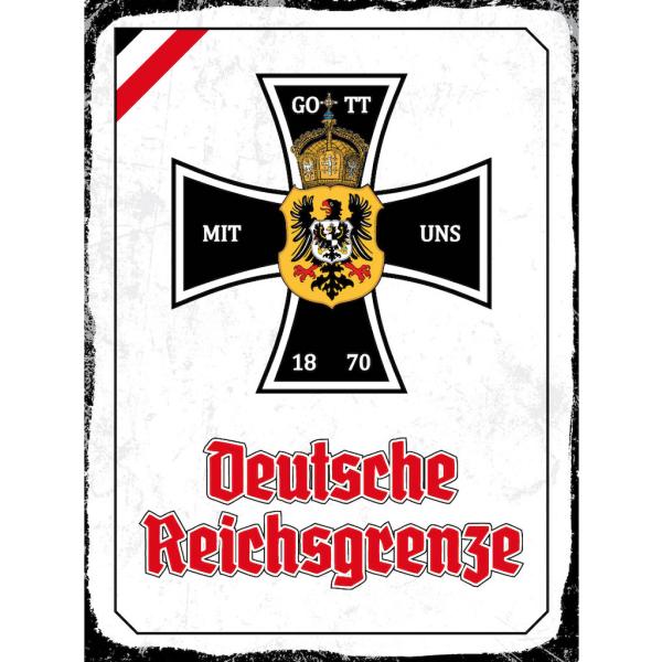 Blechschild - EK D. Reichsgrenze