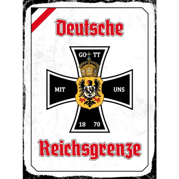 Blechschild - EK Reichtsgrenze