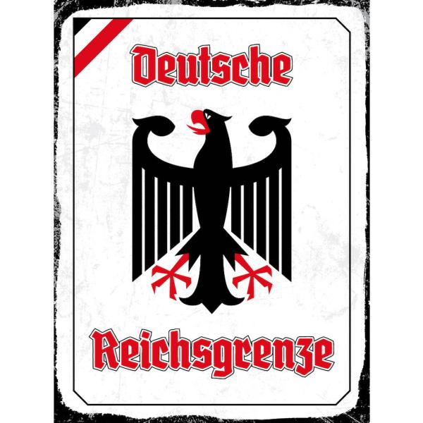 Blechschild - Adler Reichtsgrenze