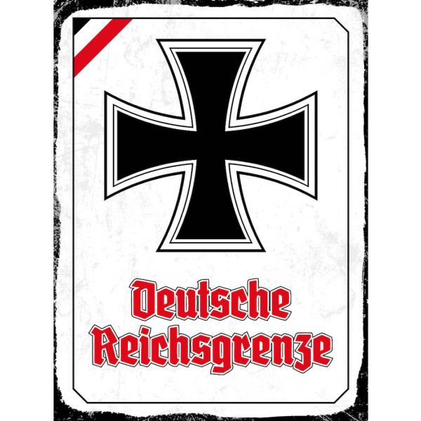 Blechschild - EK D. Reichsgrenze