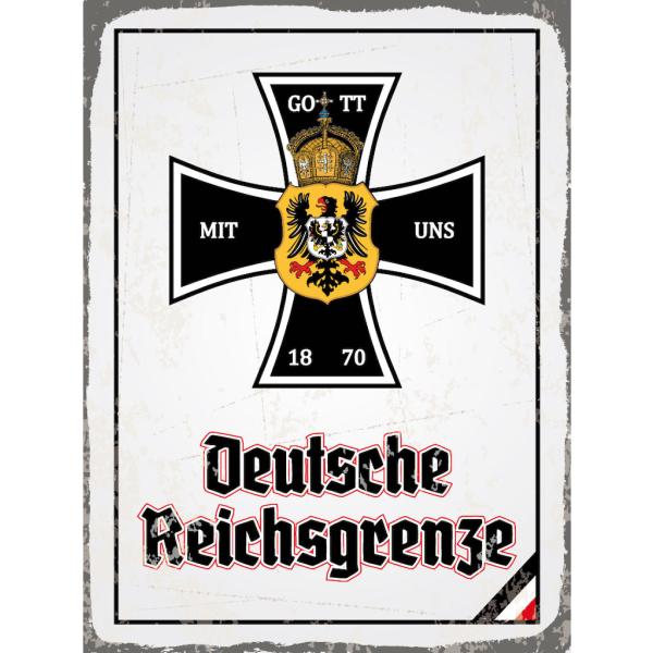 Blechschild - EK D. Reichsgrenze