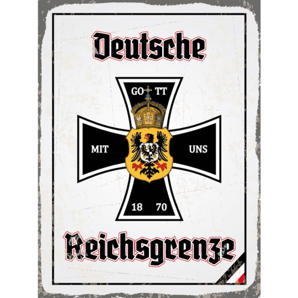 Blechschild - EK Reichtsgrenze