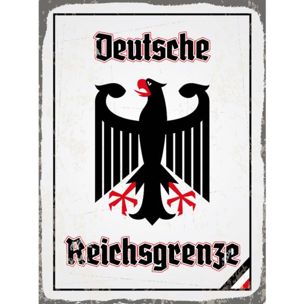 Blechschild - Adler Reichtsgrenze