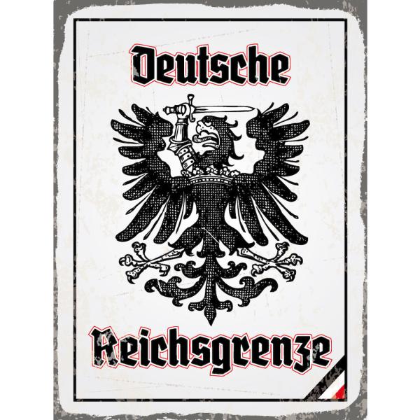 Blechschild - Adler Reichtsgrenze