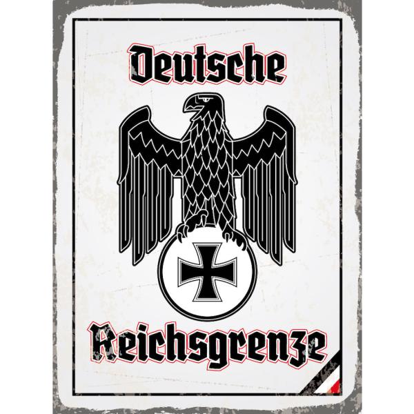 Blechschild - Adler Reichtsgrenze