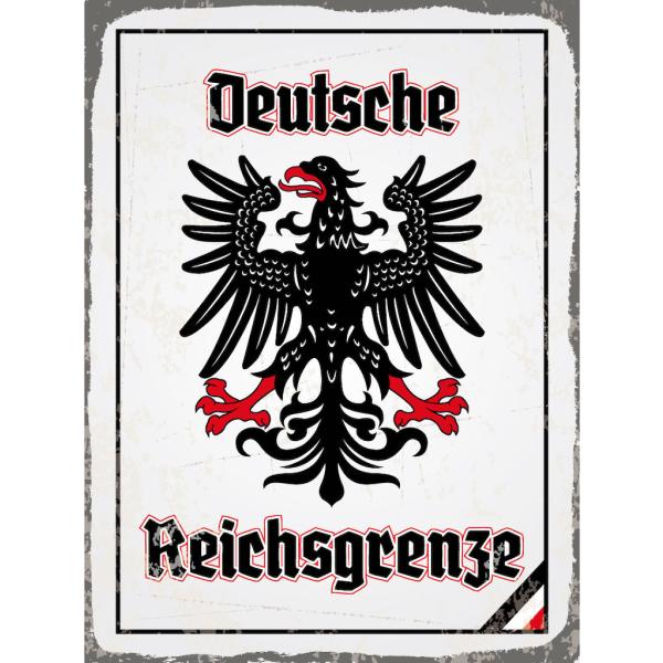 Blechschild - Adler Reichtsgrenze