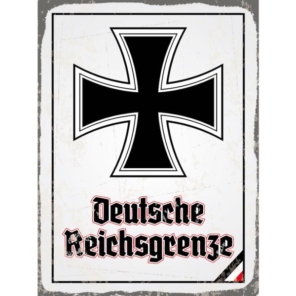 Blechschild - EK D. Reichsgrenze