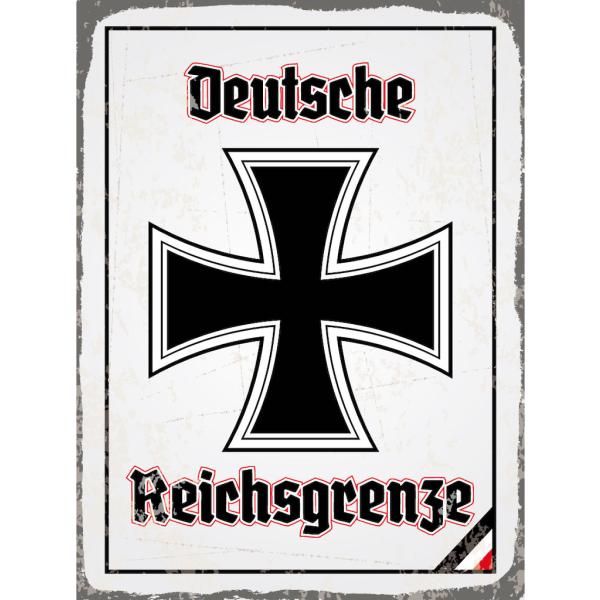 Blechschild - EK Reichtsgrenze