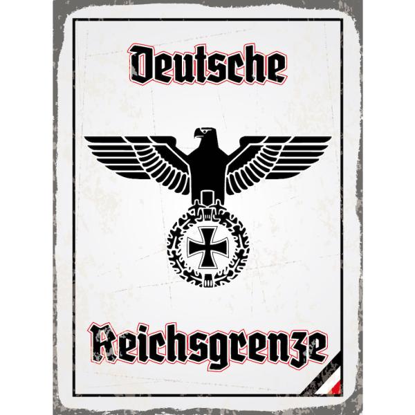 Blechschild - Adler Reichtsgrenze