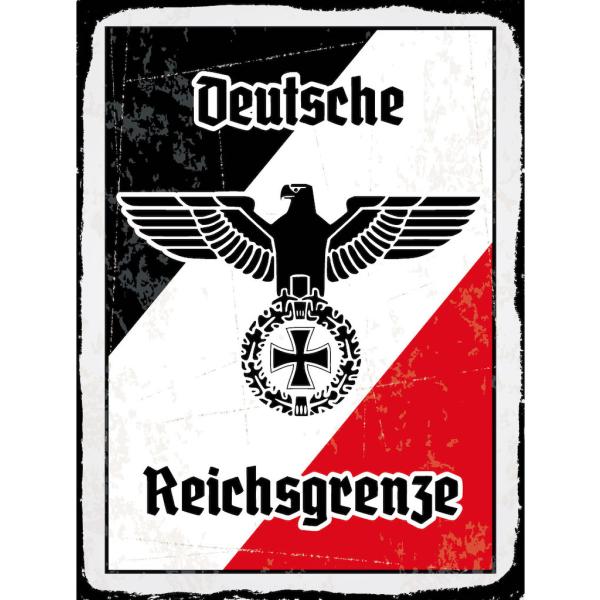 Blechschild - Adler Reichtsgrenze