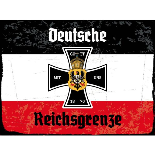 Blechschild - EK D. Reichsgrenze