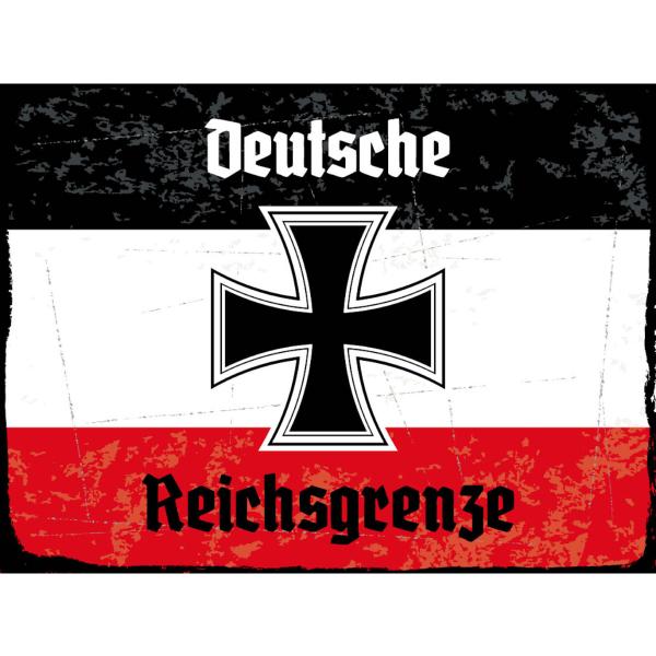 Blechschild - EK D. Reichsgrenze