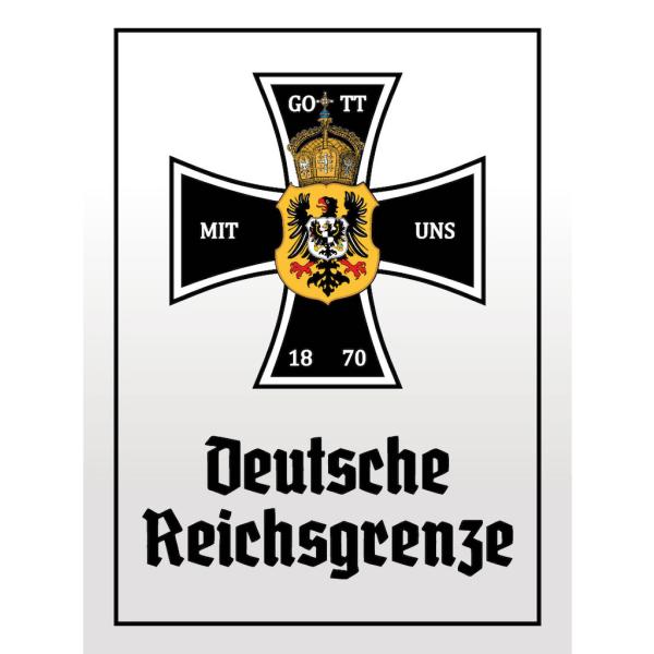 Blechschild - EK D. Reichsgrenze