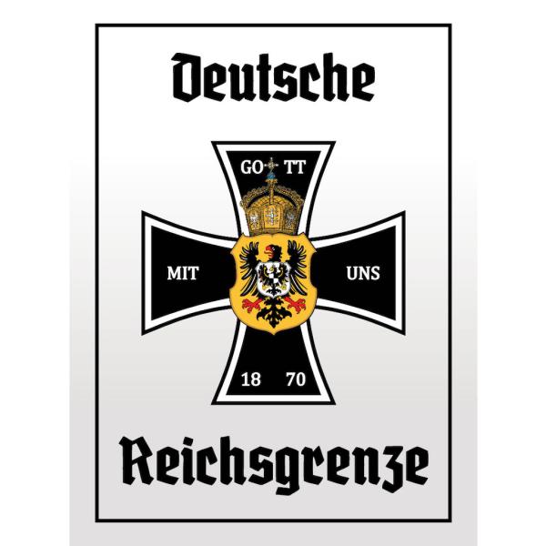 Blechschild - EK Reichtsgrenze